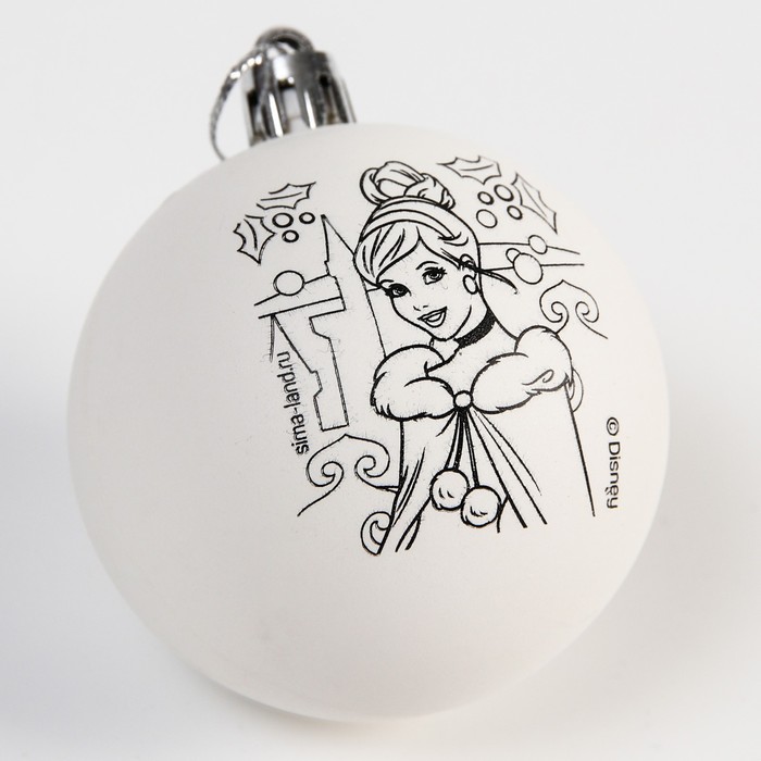 фото Набор для творчества новогодний шар принцессы: золушка, размер шара 5,5 см disney