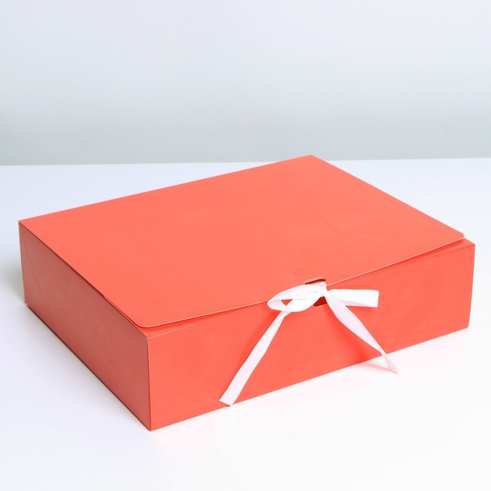 Коробка подарочная складная, упаковка, «Красная», 31 х 24.5 х 8 см коробка складная тиффани 31 х 24 5 х 8 см
