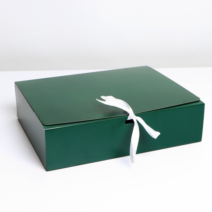 Коробка подарочная складная, упаковка, «Изумрудная», 31 х 24.5 х 8 см
