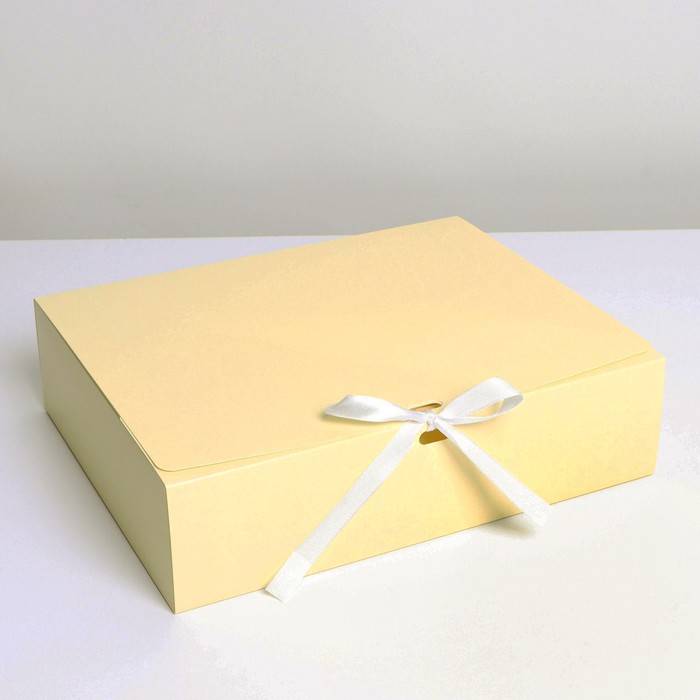 Коробка подарочная складная, упаковка, «Желтая», 31 х 24.5 х 8 см