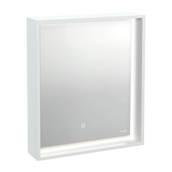 фото Зеркало cersanit louna 60, 600х700 мм, с подсветкой, белый