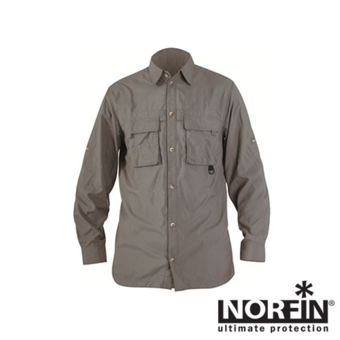 фото Рубашка norfin cool long sleeves gray 01 р.s