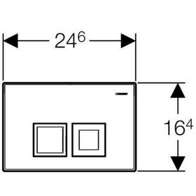 Кнопка управления Geberit Delta 50 115.135.21.1, пластик, цвет глянцевый хром от Сима-ленд