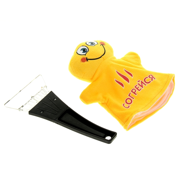 Скребок для снега авто "Согрейся"