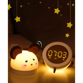 

Ночник с часами "Мышонок" LED 0,25Вт от USB АКБ 11,5х11,5х9 см