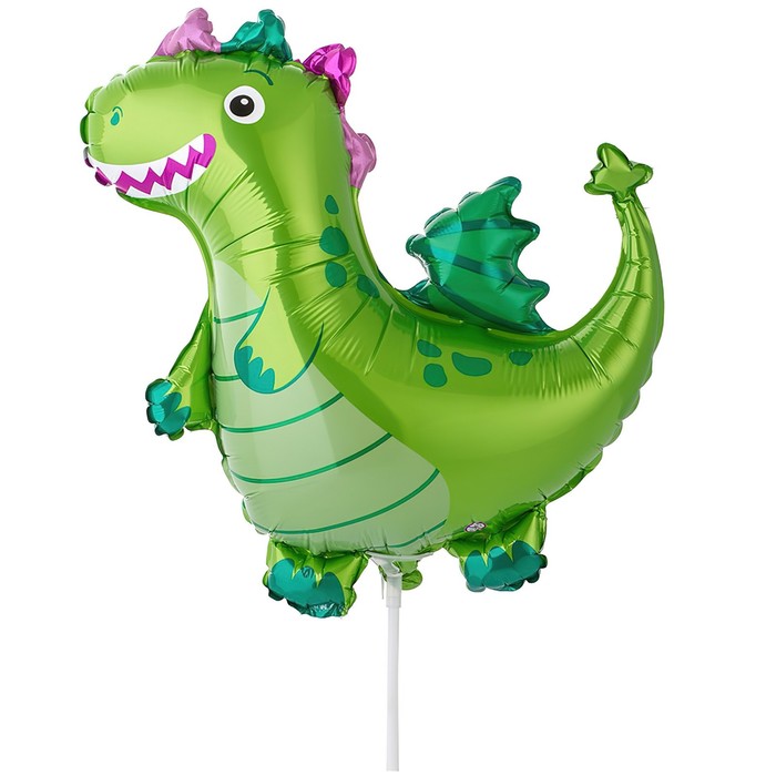 Шар фольгированный 14 «Дракон», мини-фигура, цвет зелёный шар фольгированный 14 летучая мышь мини фигура