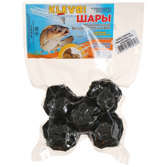 

Шары зимние в вакууме с сушеным гаммарусом, 500 г
