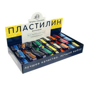

Пластилин мягкий (кукурузный) 9 цветов по 40 г BrunoVisconti, 108 штук в дисплее