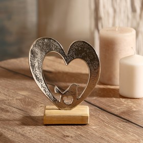 Сувенир 'Сердце' на подставке 12х5х15 см Ош