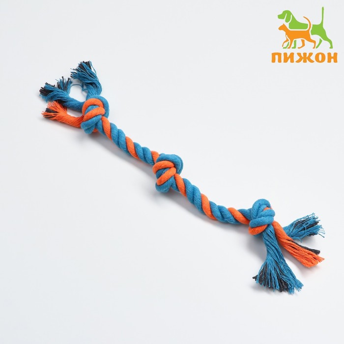 

Игрушка тренировочная канатная "3 узла", 33 см, до 55 г, микс цветов