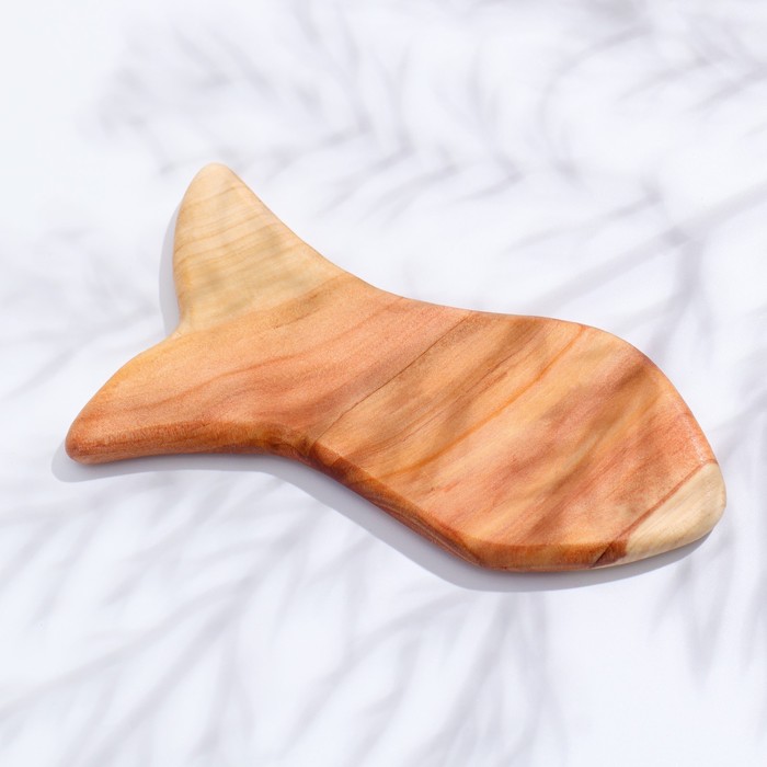 Пластина -скребок для массажа Гуаша Рыбка 10х5см можжевельник 22700₽