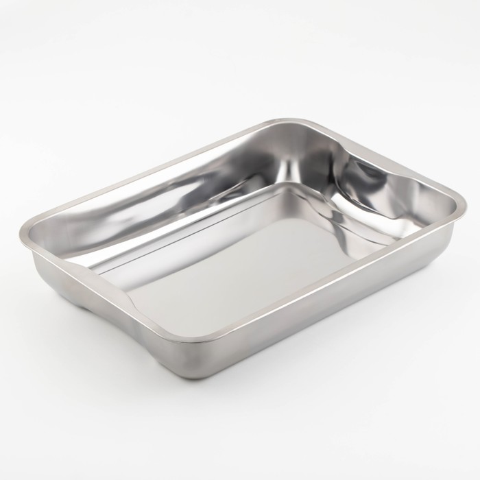 

Поднос прямоугольный, 39×29×6,5 см, 430 сталь, цвет серебряный