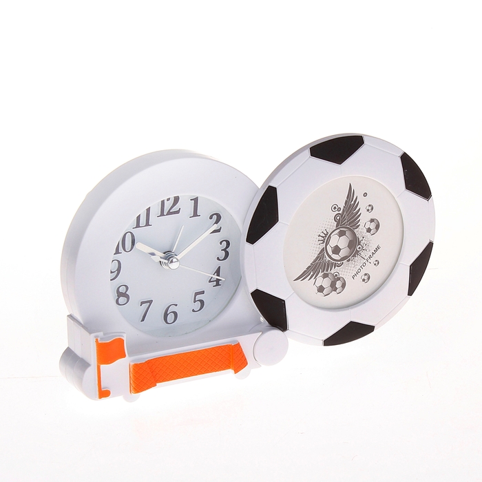 Будильник "Футбольный мяч" и фоторамка d=6см