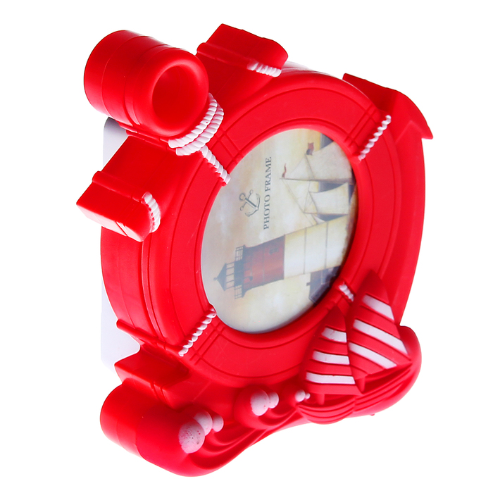 Будильник "Якорь" и фоторамка d=6см, МИКС