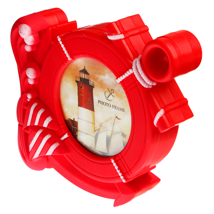 Будильник "Якорь" и фоторамка d=6см, МИКС