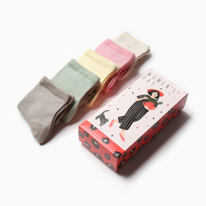 

Набор носков KAFTAN "Women's day" 5 пар, р-р 35-38