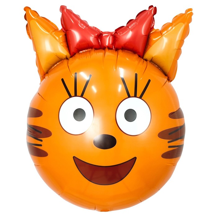 Шар фольгированный 19 «Карамелька. Три кота», фигура-голова шар фольгированный 25 голова лисы фигура
