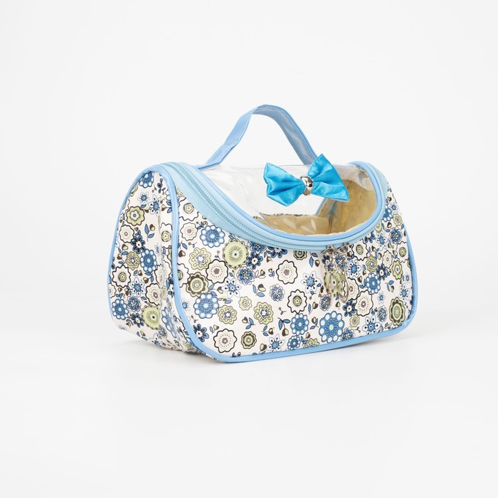 

Косметичка на молнии, цвет голубой