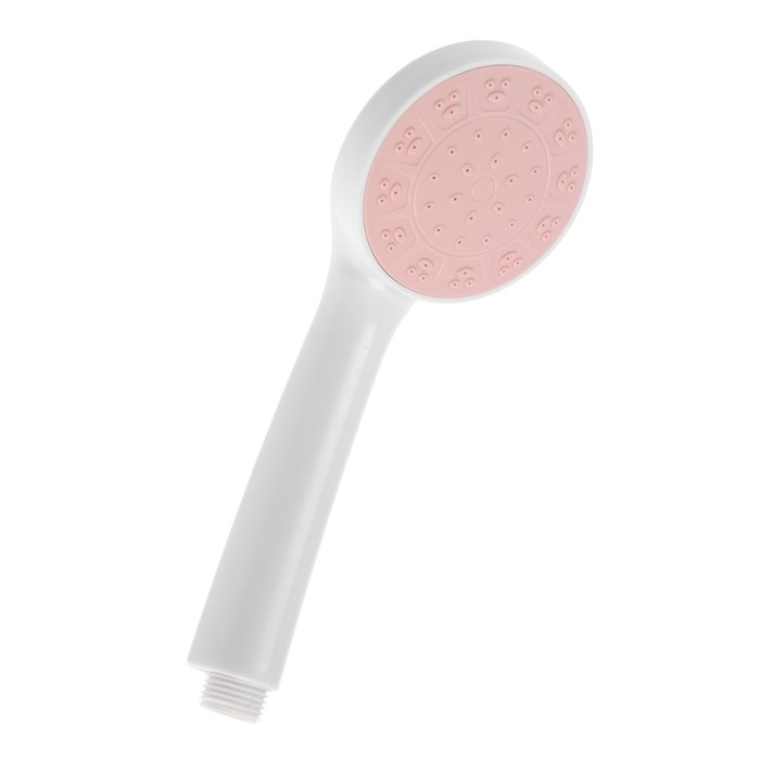 Душевая лейка ZEIN Z0209, 1 режим, пластик, цвет белый с розовой вставкой