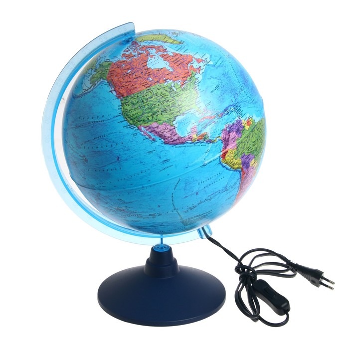 Глобус "ДЕНЬ И НОЧЬ" с двойной картой, с подсветкой, 250 мм