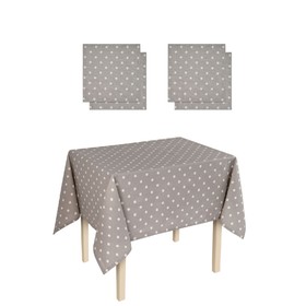 

Набор кухонный Grey polka dot: скатерть 110х140 см, салфетка сервировочная 40х40 см. - 4 шт, цвет се