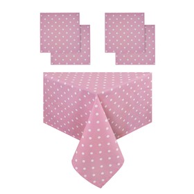 

Набор кухонный Pink polka dot: скатерть 140х180 см, салфетка сервировочная 40х40 см. - 4 шт, цвет ро