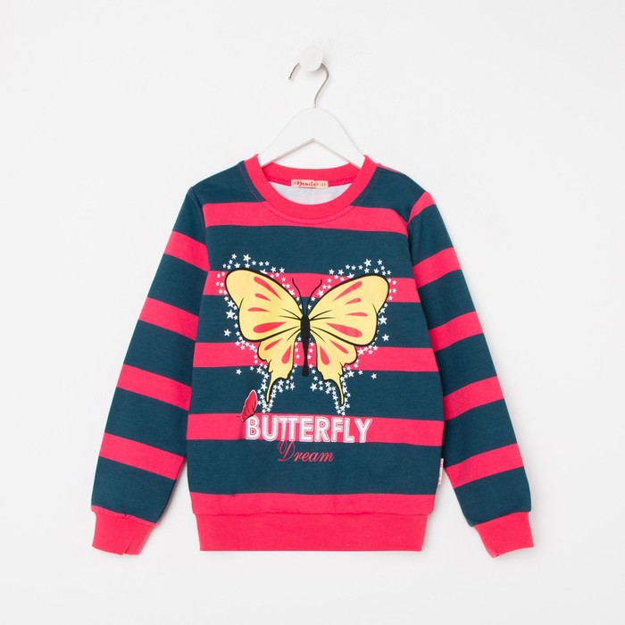 Свитшот для девочки, цвет малиновый, рост 116 см