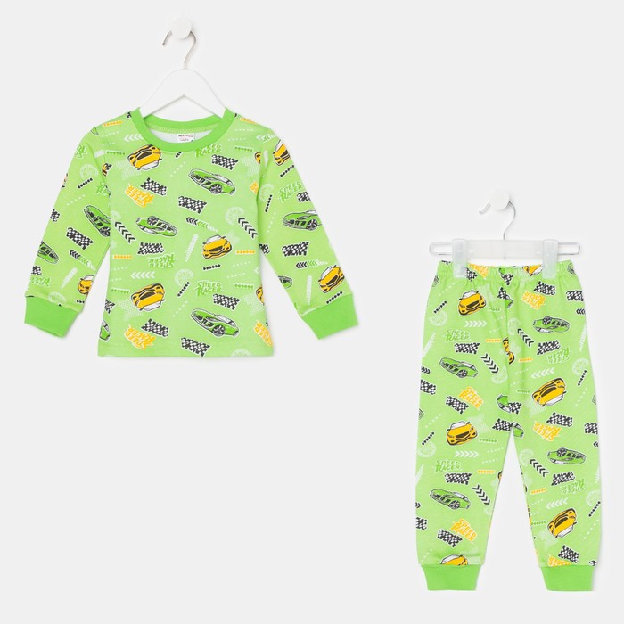 Пижама для мальчика, цвет зелёный, рост 104 см