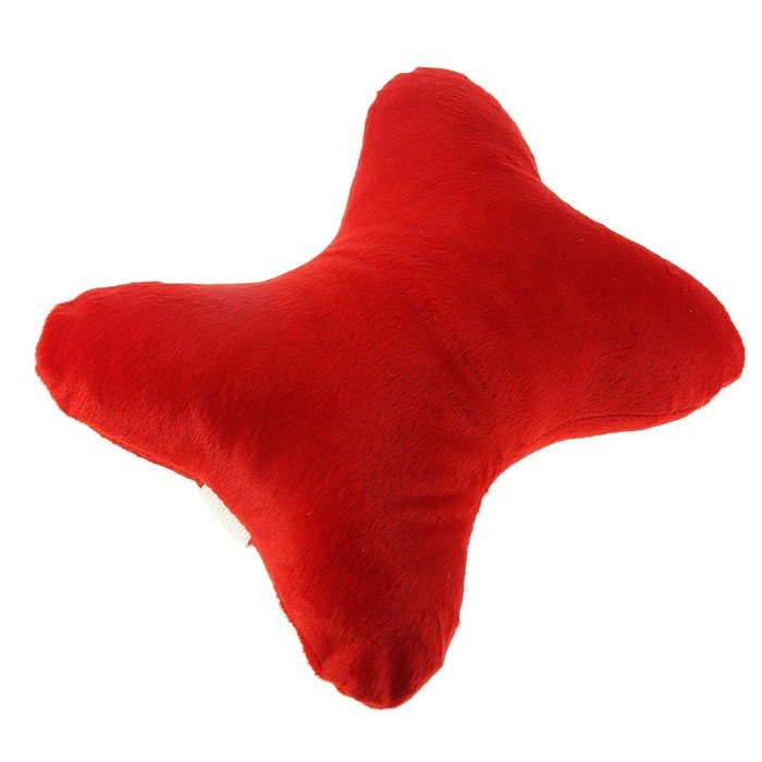 Ортопедическая подушка на подголовник кресла текстиль, красная