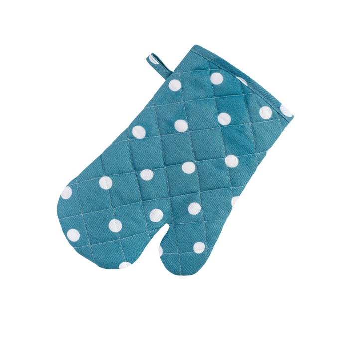 фото Варежка-прихватка blue polka dot, размер 18х30 см, цвет синий guten morgen