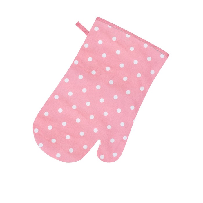 Варежка-прихватка Pink polka dot, размер 18х30 см, цвет розовый варежка прихватка pink polka dot размер 18х30 см цвет розовый