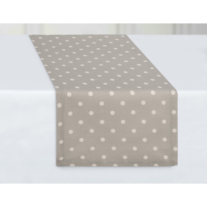 

Дорожка столовая Grey polka dot, размер 40х140 см, цвет серый