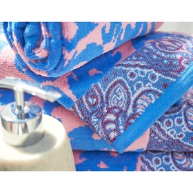 

Набор махровых полотенец Goa pink/blue, размер 34х76 см, 50х90 см, 70х130 см, цвет розовый