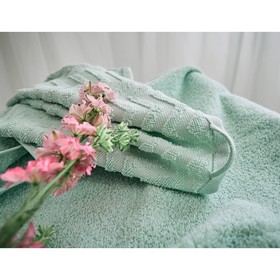 

Набор махровых полотенец Menthol, размер 50х90 см, 70х130 см, цвет мята