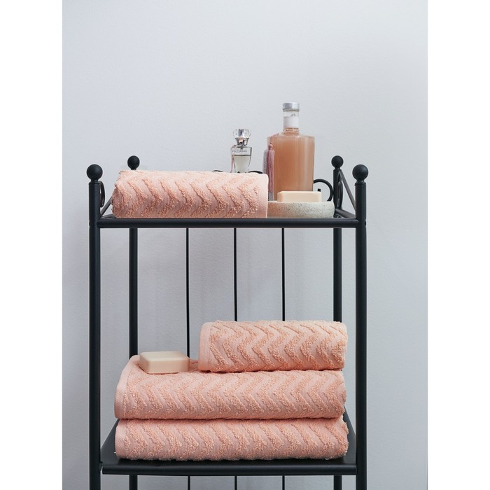 Набор махровых полотенец Peach, размер 50х90 см, 70х130 см, цвет розовый комплект махровых полотенец cappuccino размер 50х90 см 70х130 см