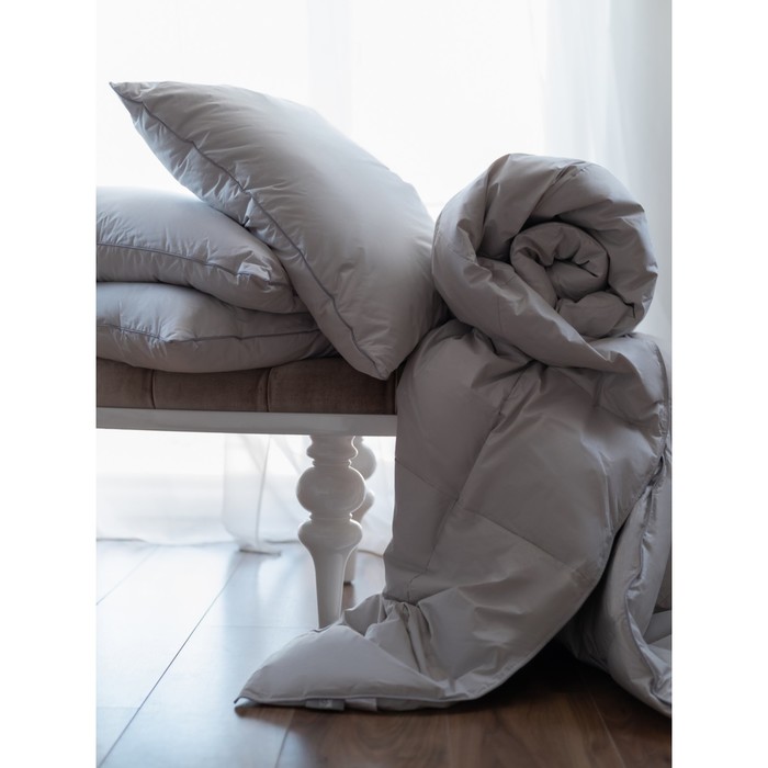 Одеяло сверхлёгкое пуховое Masuria, размер 200х220 см, цвет серый одеяло сверхлёгкое royal размер 200х220 см