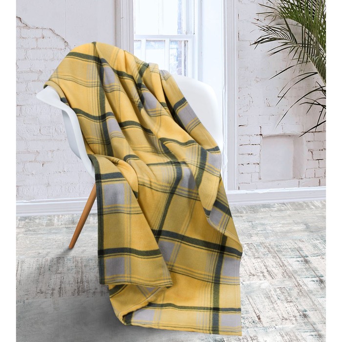 Плед Aberdeen, размер 130х150 см, цвет желтый
