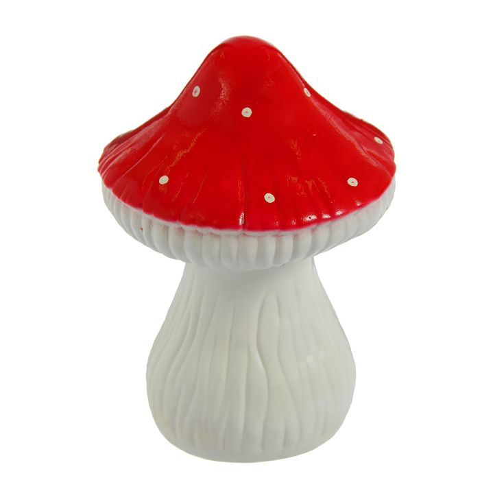 Садовая фигура "Гриб мухомор" средняя, острая шляпка