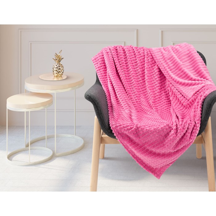 

Плед Cubes pink, размер 180х200 см, цвет розовый