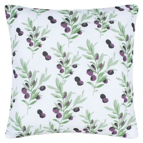 

Подушка декоративная Black olives, размер 40х40 см, цвет зеленый