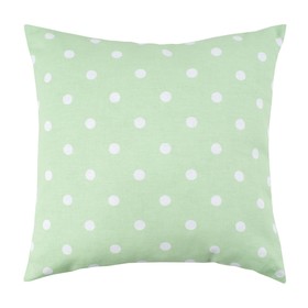 

Подушка декоративная на молний Green polka dot, размер 40х40 см, цвет зеленый