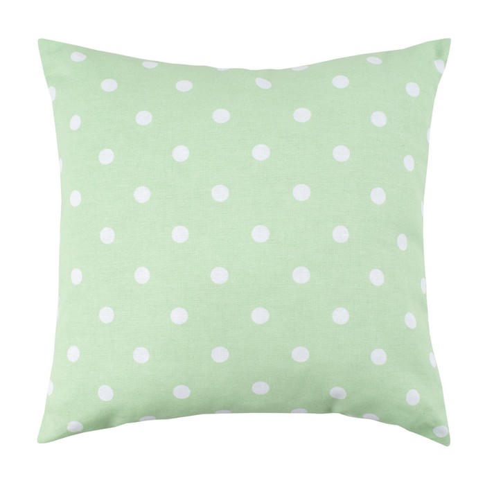 фото Подушка декоративная на молний green polka dot, размер 40х40 см, цвет зеленый guten morgen