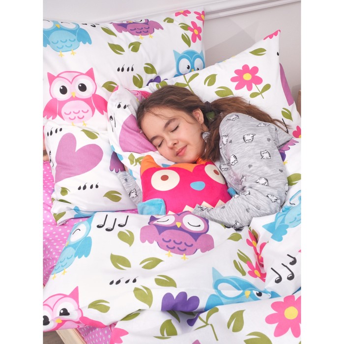 фото Подушка - игрушка owl, размер 40х27 см, цвет розовый guten morgen