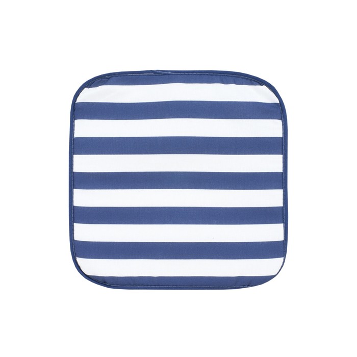Подушка на стул Blue stripe, размер 40х40 см, цвет синий подушка на стул sea breeze размер 40х40 см цвет синий