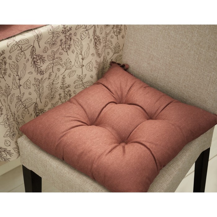 фото Подушка на стул brown, размер 40х40 см, цвет коричневый guten morgen