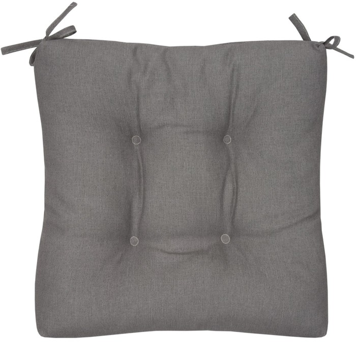 фото Подушка на стул gray, размер 40х40 см, цвет серый guten morgen