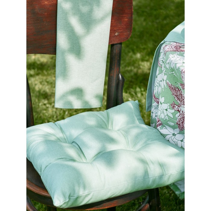 Подушка на стул Menthol, размер 40х40 см, цвет мята подушка на стул sea breeze размер 40х40 см цвет синий