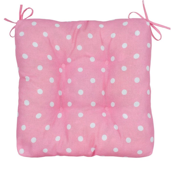 фото Подушка на стул pink polka dot, размер 40х40 см, цвет розовый guten morgen