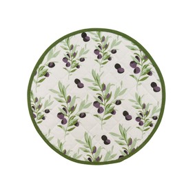 

Подушка на табурет Black olives, размер d=34 см, цвет зеленый