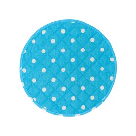 

Подушка на табурет Blue polka dot, размер d=38 см, цвет голубой
